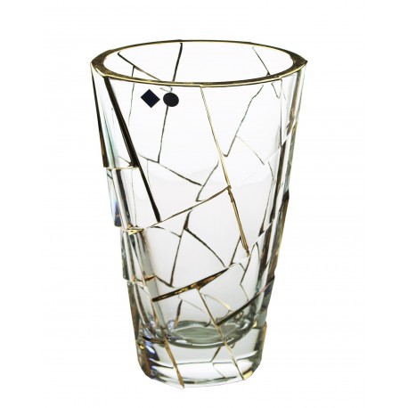 Glass vase Crack- gold